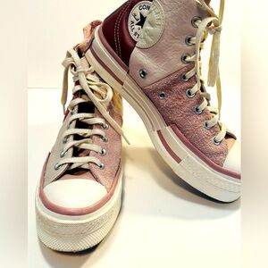 Converse Chuck 70 Plus Hi top mauve platform sneakers women’s 9
